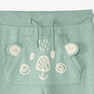 Pantalones de chándal para bebé niño con divertida bolsa canguro. 