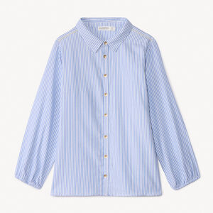 Chemise manches longues en popeline rayé pour fille  Main Chemise manches longues en popeline rayé pour fille