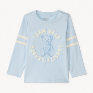 Camiseta de manga larga con estampado de oso para bebé niño 