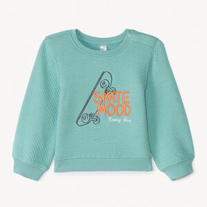 Sudadera de felpa acolchada con diseño de skate para bebé niño 
