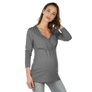 Camiseta de manga larga para embarazo y lactancia 