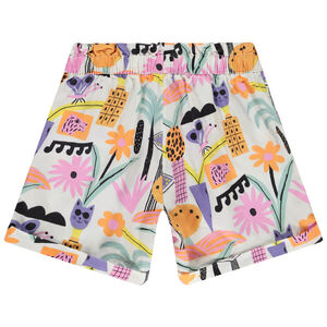 Short de sarga estampada fantasía niña 