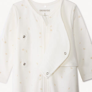 Pelele con cremallera y estampado efecto 2 en 1 para bebé 