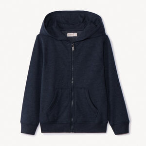 Sudadera con capucha de felpa lisa para niño 