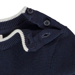 Suéter en tejido de punto de rayas para bebé niño 