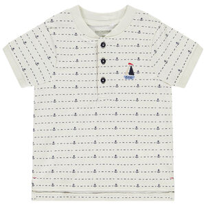 Polo de manga corta estampado anclas para bebé niño 