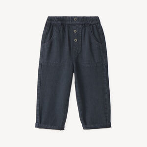 Pantalón de bebé niño de corte globito liso 