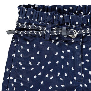 Bermudas de tela estampada con cinturilla trenzada 
