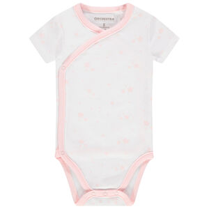 Body de manga corta de algodón ecológico con estrellas all over 