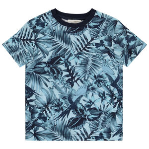 Camiseta de manga corta estampada de naturaleza para niño 