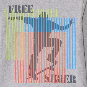 Camiseta de manga larga lisa con estampado suave para niño 