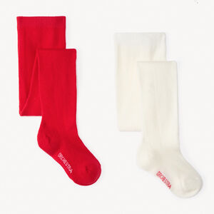 Pack de 2 pares de leotardos gruesos para bebé niña 