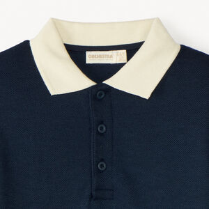 Polo de manga corta bicolor para niño. 
