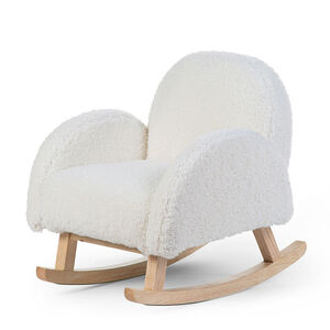 Sillón mecedor infantil Teddy blanco 