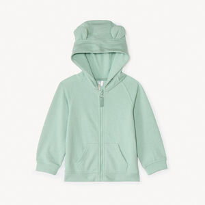 Chaleco de felpa con capucha de oso para bebé niño 