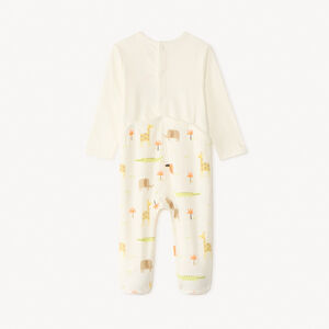 Pijama de manga larga de jersey con estampado de animales de la sabana para bebé niño 