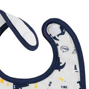 Lote de 3 baberos de algodón con estampado de dinosaurios 