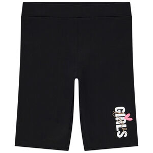 Ciclista liso con detalle de fantasía en el bajo para niña 