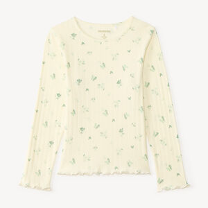 Camiseta de manga larga con estampado de mariposas para niña 