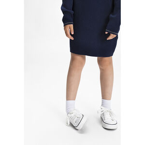 Ropa de niña de punto con efecto acanalado y mangas largas 