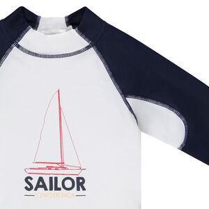T-shirt manches longues anti-UV SPF 50+ print voilier pour garçon 