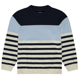 Jersey de punto a rayas fantasía para niño 