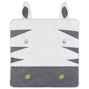 Cubierta de popelina y sherpa con motivo de cebra 