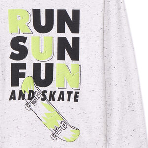 Camiseta de manga larga efecto neps con estampado skate niño 