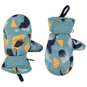 Paire de moufles de ski imprimé graphique pour garçon 