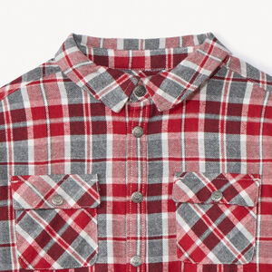 Sobrecamisa de franela de cuadros manga larga para niño 