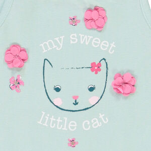 Conjunto de 2 piezas con parches efecto pétalos 3D para bebé niña 