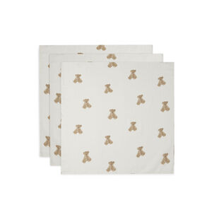 Pack de 3 muselinas de gasa de algodón Teddy Bear 