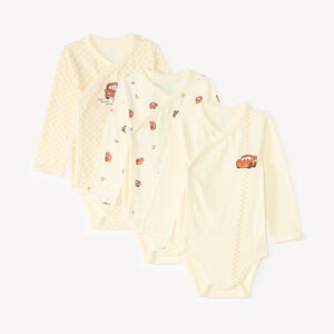 Lote de 3 bodies de manga larga para bebé niño Flash McQueen Disney-Pixar 