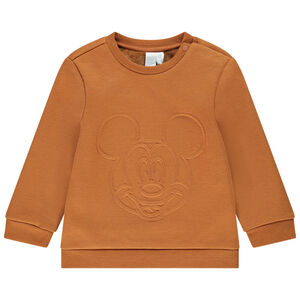 Sudadera en lana multicapas con print en relieve de Mickey para bebé niño 
