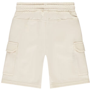 Bermuda de felpa lisa con bolsillos estilo cargo niño 
