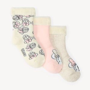 Conjunto de 3 calcetines forrados para recién nacidos con motivo de Minnie Disney 