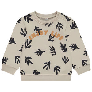 Sudadera de felpa con estampado divertido y mangas largas para bebé niño 