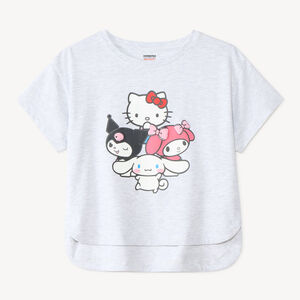 Camiseta de manga corta con estampado de Hello Kitty para niña 
