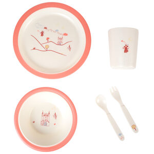 Coffret de comida de 5 piezas en melamina - Mi pequeña hada 