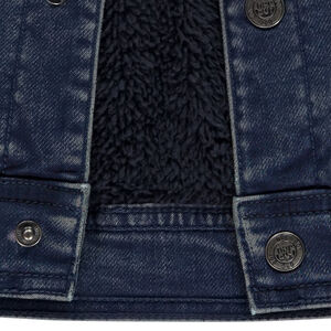 Chaqueta de mezclilla con capucha de felpa desmontable para niño  Main Chaqueta de mezclilla con capucha de felpa desmontable para niño