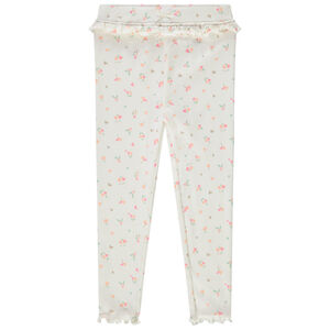 Camiseta larga acanalada con estampado de fantasía para bebé niña 