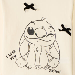 Camiseta de niña de manga larga con estampado de Stitch de Disney. 