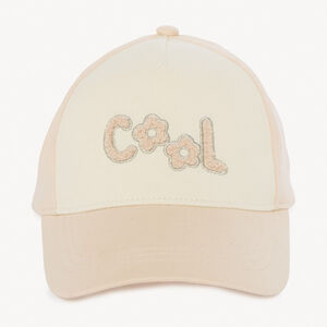 Gorra de felpa con parches de rizo niña 
