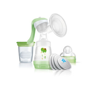 Sacaleches manual + Kit de lactancia verde 