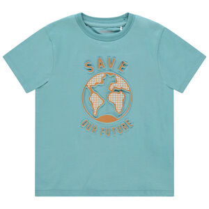 T-shirt manches courtes en coton motif planète 