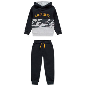 Jogging en molleton motif camouflage placé Main Jogging en molleton motif camouflage placé