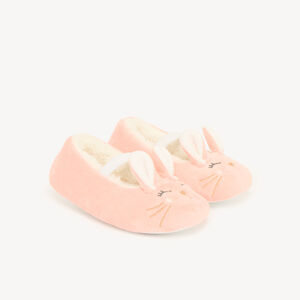 Chaussons babies fille avec élastique et motif souris 