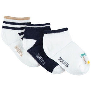 Pack de 3 pares de calcetines lisos/ rayas Main Pack de 3 pares de calcetines lisos/ rayas