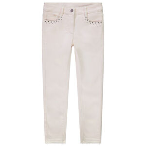 Jeans slim con remaches decorativos para niña 