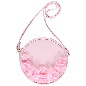 Bolso bandolera de imitación cuero rosa con flores para niña  Main Bolso bandolera de imitación cuero rosa con flores para niña
